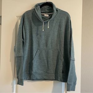 REEBOK slate blue cowl neck pullover sweatshirt